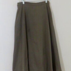 Like New Honeyseed Designer Pale Khaki Green Cotton Midi/Maxi Skirt Size M